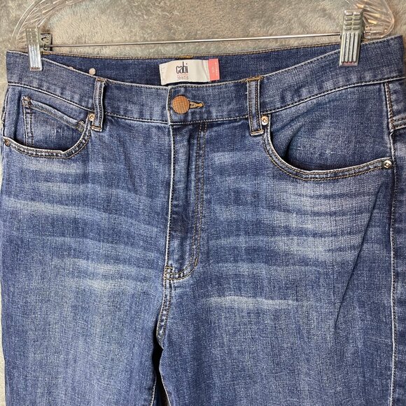 Cabi Women 5th Avenue Women Cropped High Rise Dark Wash Stretch Denim Jean 12 - Picture 3 of 11